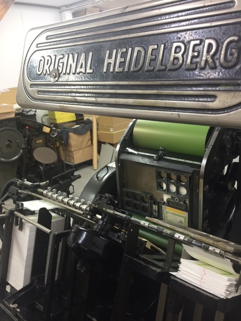活版印刷機ハイデルベルグ